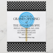 Candy Shop Grand Opening Announcement Flyers
