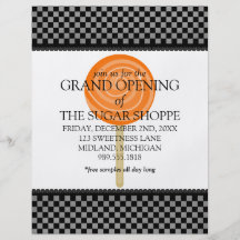 Candy Shop Grand Opening Announcement Flyers
