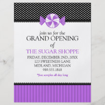 Candy Shop Grand Opening Announcement Flyers