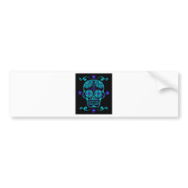 Candy Skull (Blues) bumper stickers