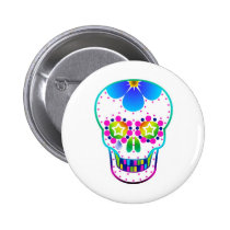 Candy skull - multicoloured buttons