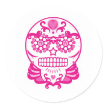 Candy Skull Pink stickers
