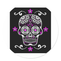 Candy Skull White-purple stickers