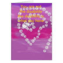 candy skys, You are not the disability the disa... Card