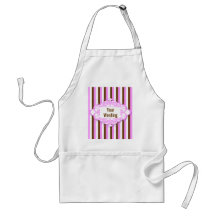 Candy stripe vintage monogram apron