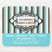 Candy stripe vintage monogram mousepad