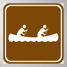 Canoeing Highway Sign Posters