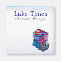 Canoeist's Evening calm Fridge Magnets