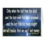 Can't eat money greeting cards
