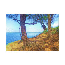 Canvas Art - Water & Trees Stretched Canvas Prints