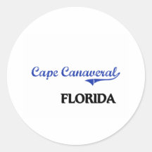 Cape Canaveral Florida City Classic Round Stickers