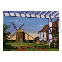 Cape Cod Massachusetts Windmill out Back Cards