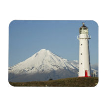 Cape Egmont Lighthouse and Mt Taranaki / Mt Rectangular Magnets