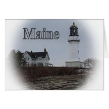 Cape Elizabeth Lighthouse Card