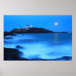 Cape Neddick Nubble Lighthouse Full Moon Tide 2494 Print