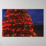 Cape Neddick Nubble Lighthouse Lobster Lights Print