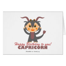 Capricorn Zodiac for kids Greeting Card