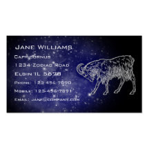Capricornus Horoscope Business Card Templates