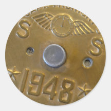 Captain Midnight Decoder Badge 1948 Round Stickers