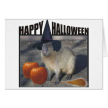 Capybara Halloween Card