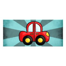 Car Cartoon Customised Rack Card