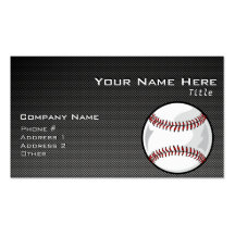 Carbon Fibre look Baseball Business Card