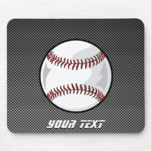 Carbon Fibre look Baseball Mousemats