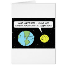carbon footprints earth moon card
