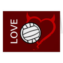 Card - Devilish Heart Volleyball