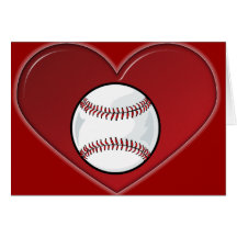 Card - Heart Baseball
