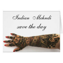 Card indian mehndi bridal