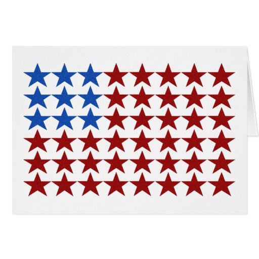 Card - Patriotic Flag Stars