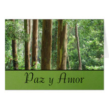 Card - Paz y Amor - Forest Scene