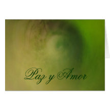 Card - Paz y Amor - Verde