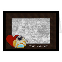 Card Template - I Love Pugs