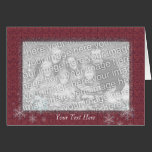 Card Template - Mauve Mosaic Holiday cards