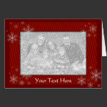 Card Template - Red Stripes & Snowflakes cards