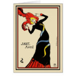 Card: Toulouse Lautrec - Jane Avril