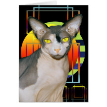 Card | Vamp Sphynx Cat