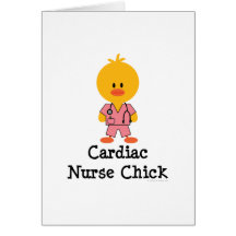 Cardiac Nurse Chick Greeting Card