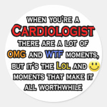 Cardiologist ... OMG WTF LOL Sticker