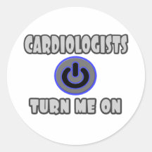 Cardiologists Turn Me On Round Sticker
