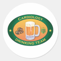 Cardiology Drinking Team Stickers