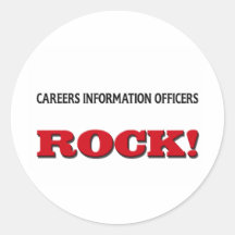 Careers Information Officers Rock Round Sticker