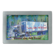 Cargo Truck Driver Tribute Transport Buckle Belt Buckle