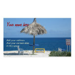 Caribbean beach business card templates