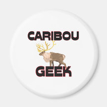 Caribou Geek Refrigerator Magnet