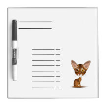 Caricature Abyssinian Dry Erase Boards