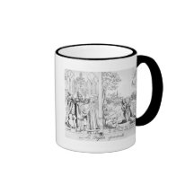 Caricature depicting a Spiritual Dispute Mugs