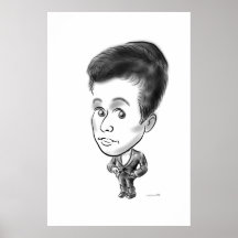 Caricature sign in board 13b print